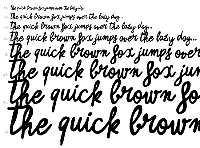 Zerocalcare Script font waterfall